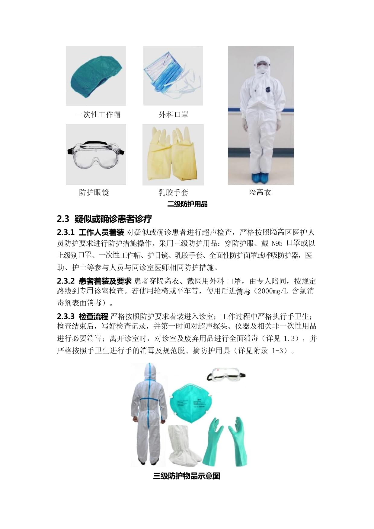 超聲醫(yī)學科醫(yī)護人員新型冠狀病毒防護指導意見 防護用品的規(guī)范使用與管理